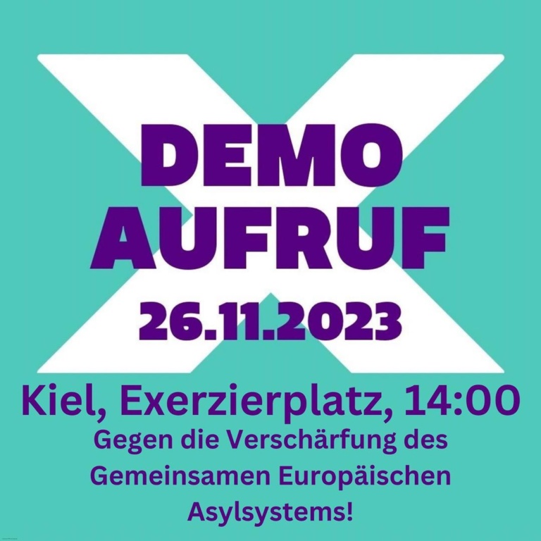 Demonstration gegen ein verschärftes "Gemeinsames Europäisches Asylsystem" (GEAS)