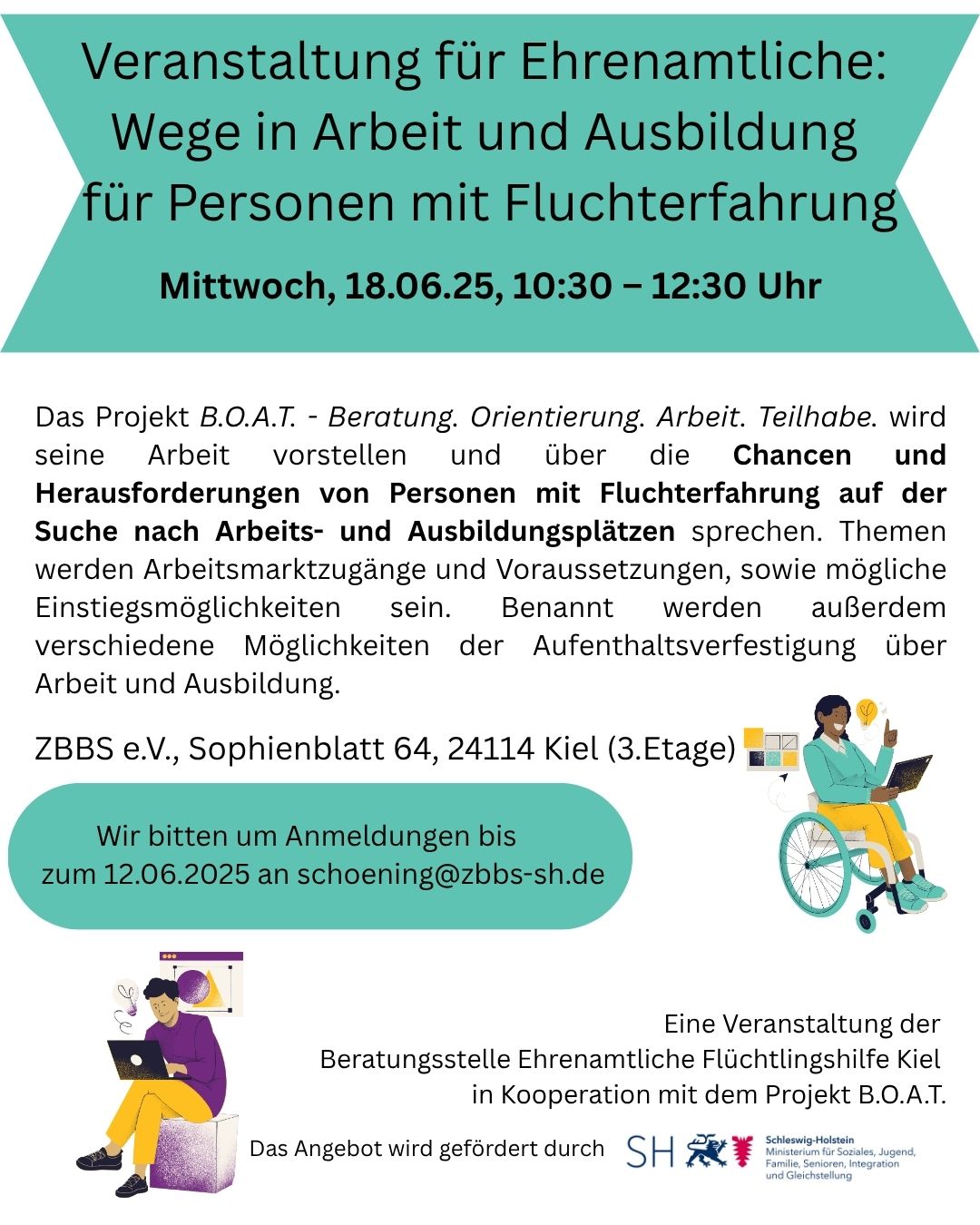 Veranstaltung für Ehrenamtliche - Wege in Arbeit und Ausbildung für Personen mit Fluchterfahrung