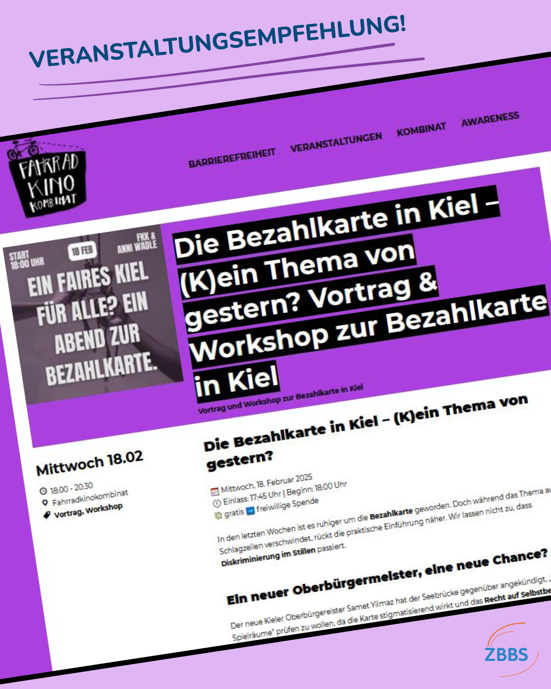 Die Bezahlkarte in Kiel – (K)ein Thema von gestern? Vortrag und Workshop zur Bezahlkarte in Kiel